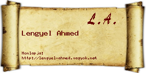 Lengyel Ahmed névjegykártya
